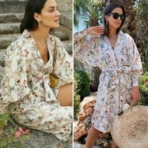 JOHANNA ORTIZ Floral Shirt Dress Size XL